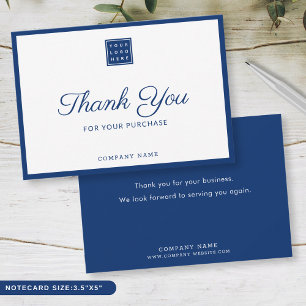 Tarjeta De Agradecimiento Empresa de nombre de logotipo comercial personaliz