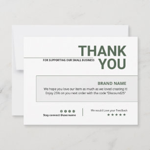 Tarjeta de agradecimiento empresarial