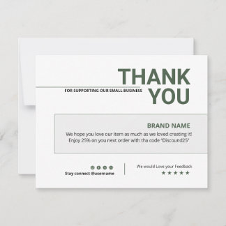 Tarjeta de agradecimiento empresarial