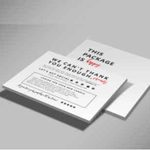 Tarjeta de agradecimiento empresarial