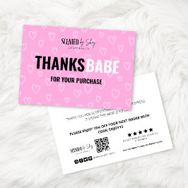 tarjeta de agradecimiento empresarial con patrón d