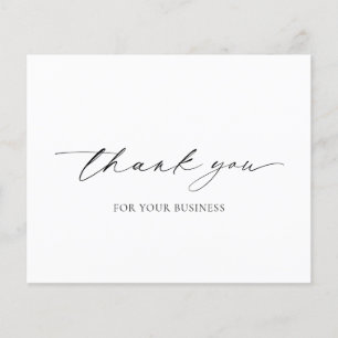 Tarjeta de agradecimiento empresarial elegante mod