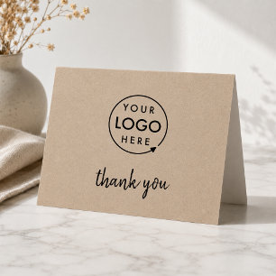 Tarjeta de agradecimiento empresarial Logotipo p