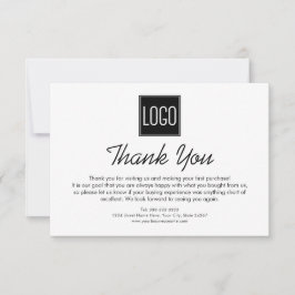 Tarjeta de agradecimiento empresarial personalizad
