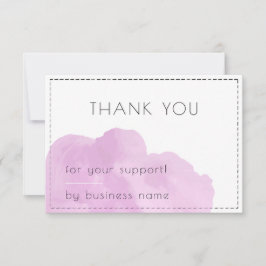 Tarjeta de agradecimiento empresarial rosa Simple 