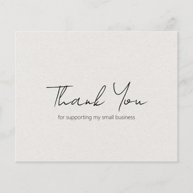 Tarjeta de agradecimiento empresarial simple moder (Anverso)