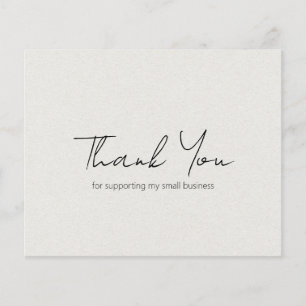 Tarjeta de agradecimiento empresarial simple moder