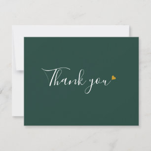 Tarjeta De Agradecimiento Empresarios de Moda de oro verde esmeralda
