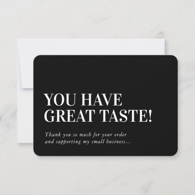 Tarjeta De Agradecimiento EMPRESAS INSERTAR moderno gracias blanco negro (Anverso)
