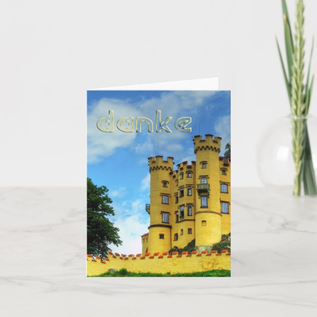 Tarjeta de agradecimiento en alemán (Anverso)