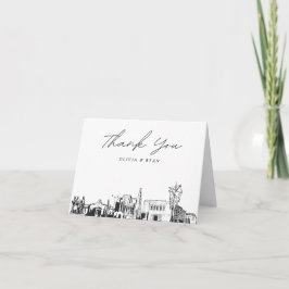 Tarjeta de agradecimiento en blanco de Mesa Arizon