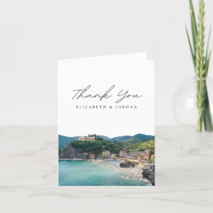 Tarjeta de agradecimiento en blanco de Monterosso