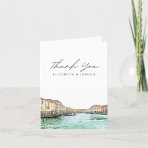 Tarjeta de agradecimiento en blanco de Venecia Ita