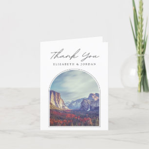 Tarjeta de agradecimiento en blanco de Yosemite