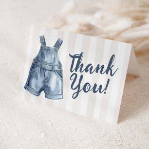 Tarjeta de agradecimiento en blanco para baby show