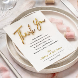 Tarjeta de agradecimiento en diseño de texto 3d Go