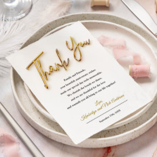 Tarjeta de agradecimiento en diseño de texto 3d Go