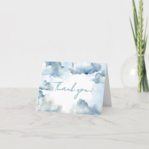 Tarjeta De Agradecimiento En el Fiesta de Baby Shower Cloud Nueve