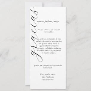 tarjeta de agradecimiento en español