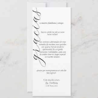 tarjeta de agradecimiento en español