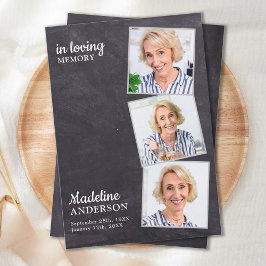 Tarjeta De Agradecimiento En la memoria amorosa 3 Fotografía Memorial Compas