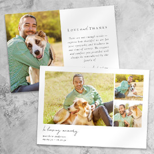 Tarjeta De Agradecimiento En la memoria amorosa de múltiples tomas