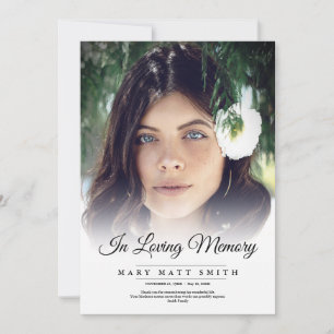 Tarjeta De Agradecimiento En la memoria amorosa Fotos funerales Simpatizante