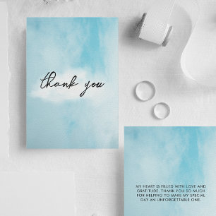 Tarjeta De Agradecimiento En la nube 9 Bridal Shower Dreamy Sky