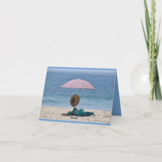 Tarjeta De Agradecimiento En la Playa
