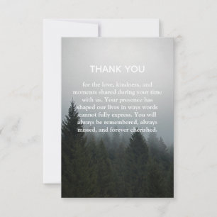 Tarjeta De Agradecimiento En la quietud de la naturaleza