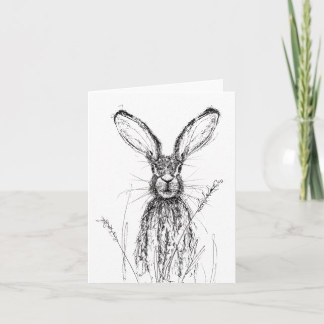 Tarjeta De Agradecimiento En Los Campos De Cornfields - Hare (Anverso)