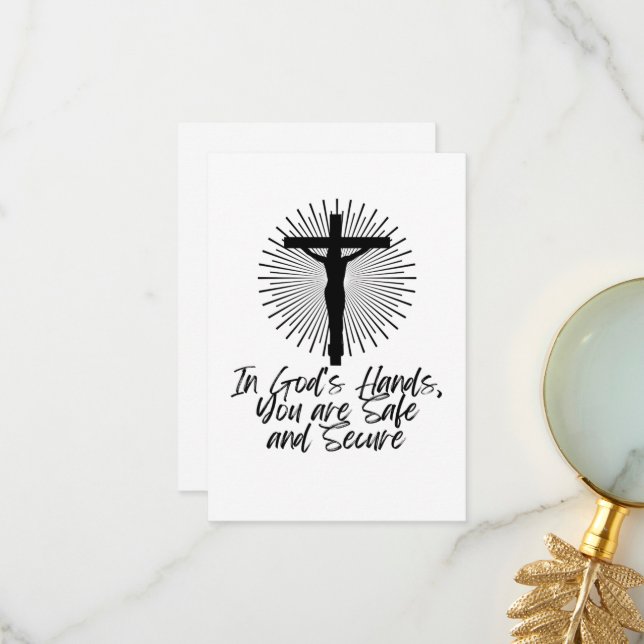 Tarjeta De Agradecimiento En manos de Dios (Anverso/Reverso In Situ)