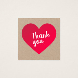 Tarjeta de agradecimiento en papel Premium Kraft.