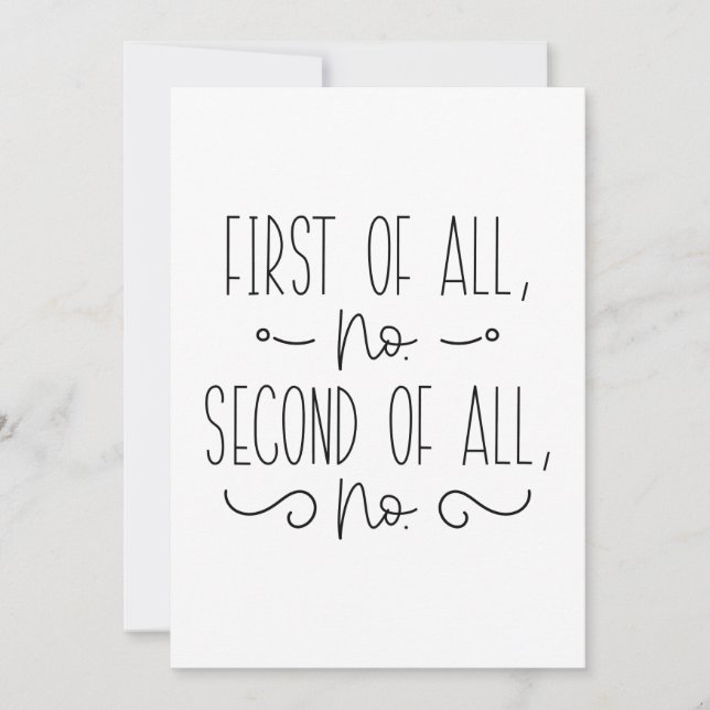 Tarjeta De Agradecimiento En Primer Lugar No En Segundo Lugar No (Anverso)