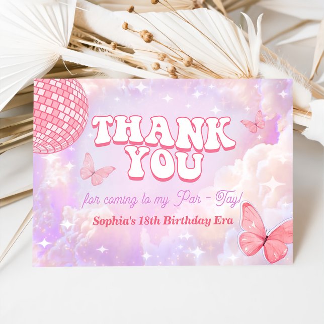 Tarjeta De Agradecimiento En su fiesta de cumpleaños 18 (Subido por el creador)
