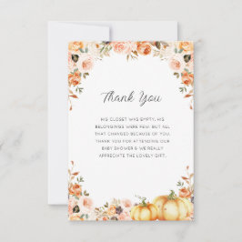 Tarjeta De Agradecimiento enamorarse de la ducha bebé gracias