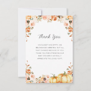 Tarjeta De Agradecimiento enamorarse de la ducha bebé gracias