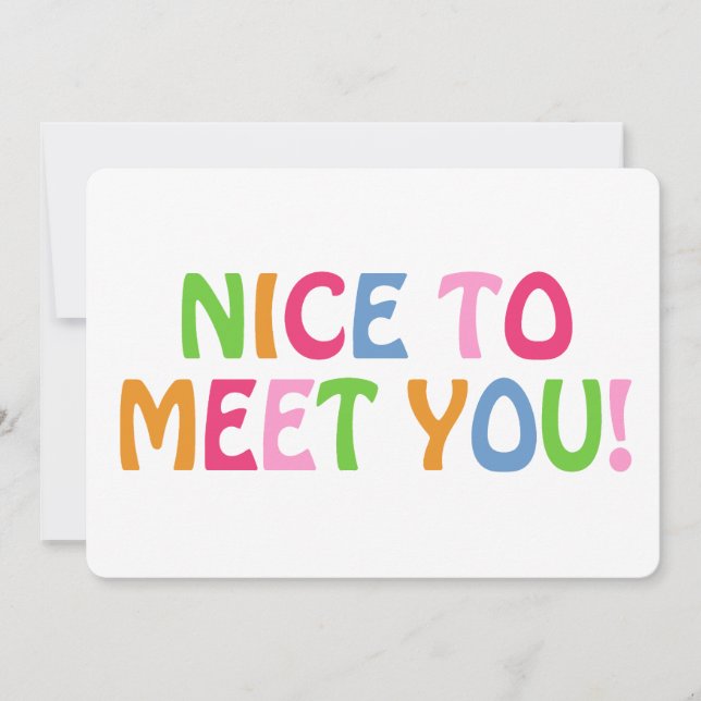 Tarjeta De Agradecimiento Encantado De Conocer Su Cita Moderna Cute mínima H (Anverso)