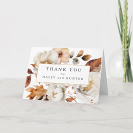 Tarjeta De Agradecimiento Encantado otoño Rústico Botánico Gracias