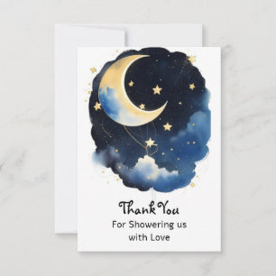 Tarjeta De Agradecimiento Encantador Baby Shower de Celestial Boy