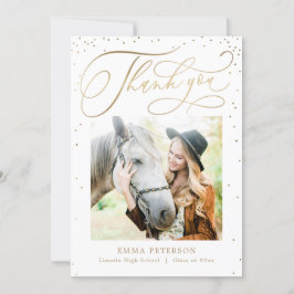 Tarjeta De Agradecimiento Encantador Graduación de COLOR EDITABLE Gracias