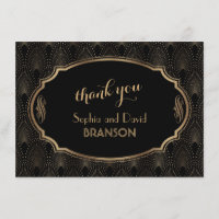 Encantador Gran Gatsby Art Deco Boda GRACIAS