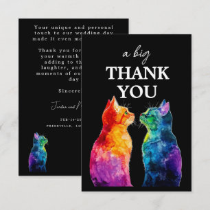 Tarjeta De Agradecimiento Encantador 🌈  Purrfectamente Tuyo: Purrfectamente