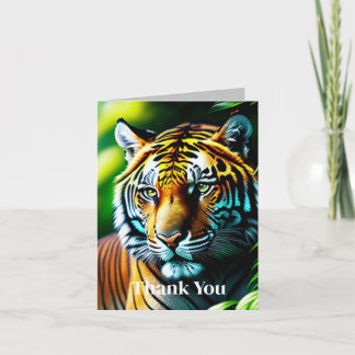 Tarjeta De Agradecimiento Encantador Tigre De La Selva - Feroz Y Libre