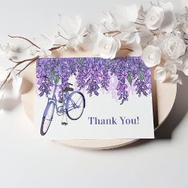 Tarjeta De Agradecimiento Encantadora Bicicleta Wisteria Gracias