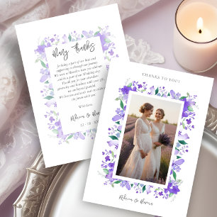Tarjeta De Agradecimiento Encantadora Floral Contemporánea Lilac Grácil Foto
