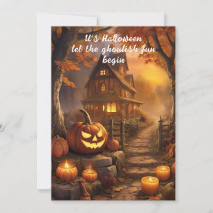 Tarjeta De Agradecimiento Encantadora y espeluznante casa de campo de Hallow