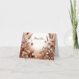 Tarjeta De Agradecimiento Encantados zorros de bosque otoñal