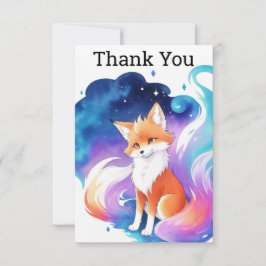Tarjeta De Agradecimiento Encantamiento de Cumpleaños del Zorro Rojo