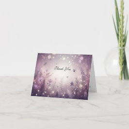 Tarjeta De Agradecimiento Encanto estrellado en Boda en flor